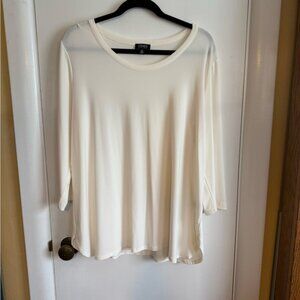 Jones New York Ivory Long Sleeve Top